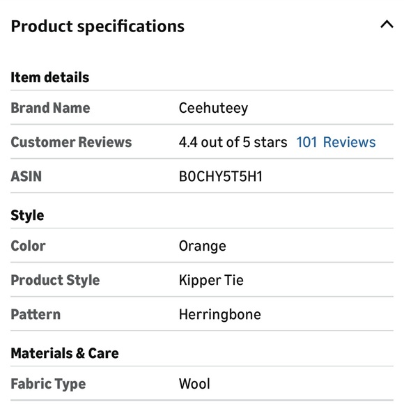 Ceehuteey Men's Suit Herringbone Necktie
Tweed Wool
New in Packaging - Picture 2 of 2